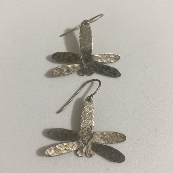 925 Sterling Silver Dragonfly Earrings - Picture 2 of 6